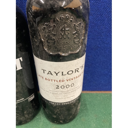 378 - TWO BOTTLES OF VINTAGE PORT TO INCLUDE VILLIERA 1997 W.O. PAARL (750ML) AND TAYLOR'S LATE BOTTLED 20... 