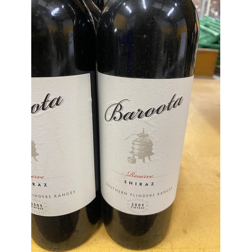 461 - SIX BOTTLES OF 2009 VINTAGE BAROOTA RESERVE SHIRAZ