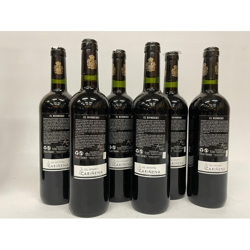 501 - SIX BOTTLES OF EL BOMBERO 2008 SPANISH RED WINE