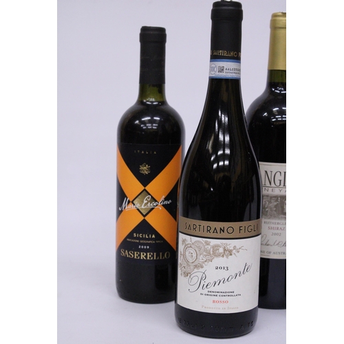 508 - SIX BOTTLES OF RED WINE TO INCLUDE MARIO ERCOLINO 2009, LANGDON VINEYARD 2002, SARTIRANO FIGLI 2013,... 