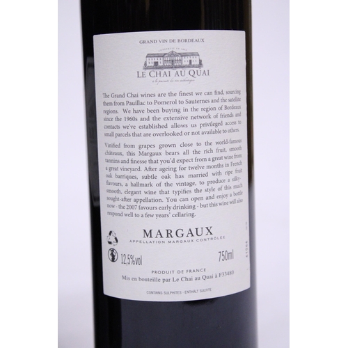 516 - FOUR BOTTLES OF LE GRAND CHAI MARGAUX 2007 GRAND VIN DE BORDEAUX RED WINE