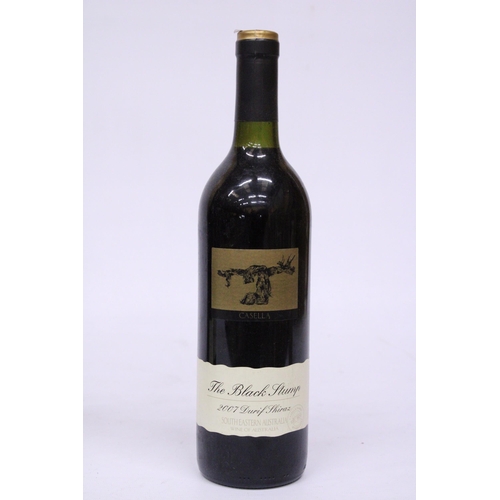 517 - SIX BOTTLES OF THE BLACK STUMP 2007 DURIF SHIRAZ SOUTH EASTERN AUSTRALIA