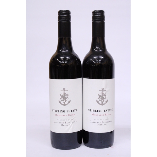 519 - SIX BOTTLES OF RED WINE TO INCLUDE TWO BOTTLES OF STIRLING ESTATE MARGARET RIVER 2009, TWO BOTTLES O... 