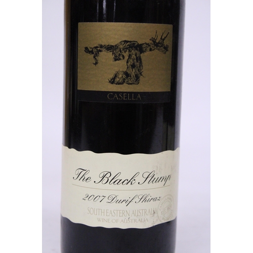 523 - SIX BOTTLES OF CASELLA THE BLACK STUMP DURIF SHIRAZ SOUTH EASTERN AUSTRALIA - 4 X 2004, 2007 (2)