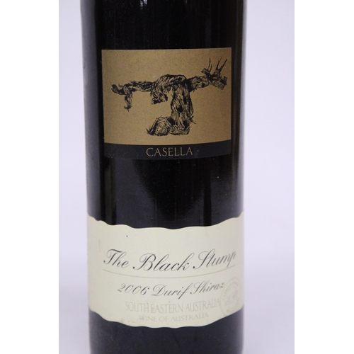 527 - SIX BOTTLES OF CASELLA THE BLACK STUMP DURIF SHIRAZ - 5 X 2006 AND 1 X 2007