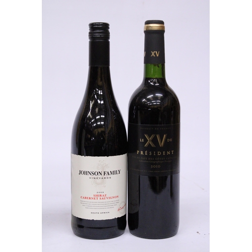 528 - SIX BOTTLES OF RED WINE TO INCLUDE PIGASSOU 2012, JOHNSON FAMILY VINEYARDS 2009, CASELLA THE BLACK S... 