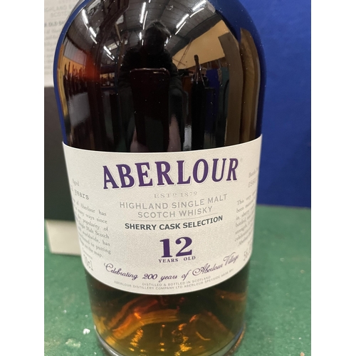 552 - A BOXED ABERLOUR 12 YEAR OLD HIGHLAND SINGLE MALT SCOTCH WHISKY SHERRY CASK SELECTION CELEBRATING 20... 