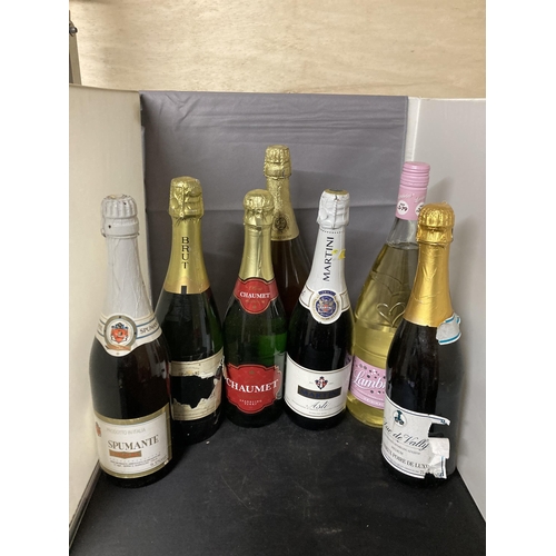 564 - SEVEN BOTTLE OF FIZZ TO INCLUDE ASTI SPUMANTE, LAMBRINI, VERDI SPUMANTE ETC