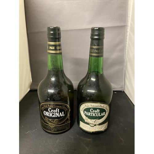 570 - TWO BOTTLES OF CROFT SHERRY ONE ORIGINAL AND ONE PARTICULAR