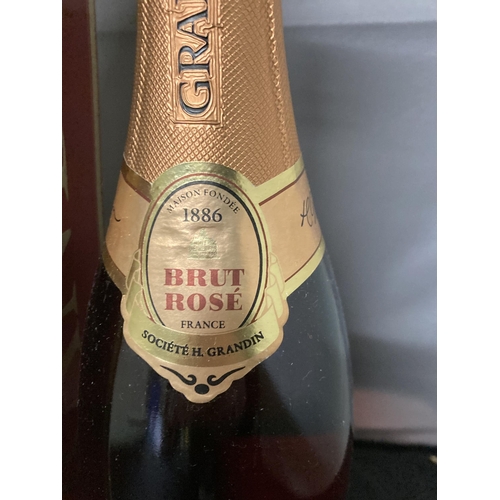 581 - A BOXED BOTTLE OF GRANDIN BRUT ROSE