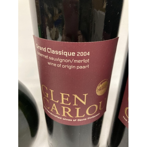 587 - FOUR BOTTLES TO INCLUDE THREE GRAND CLASSIQUE 2004 CABERNET SAUVINGNON/MERLOT AND A FRANKEN