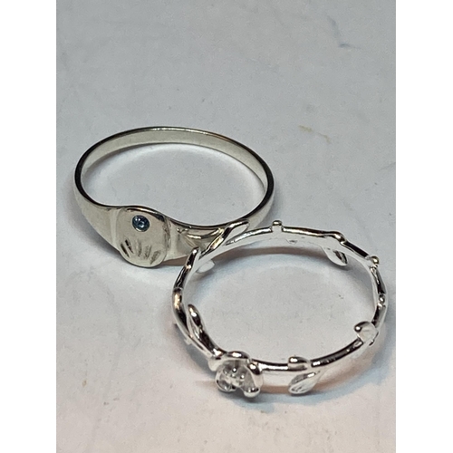 731 - FOUR MARKED SILVER RINGS