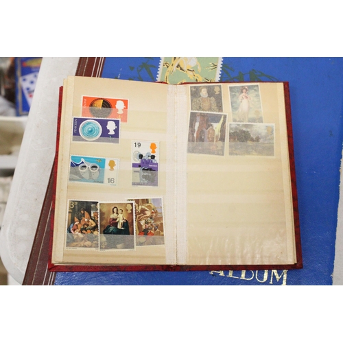 1101 - TWO STAMP ALBUMS, BOTH CONTAINING A QUANTITY OF BRITISH STAMPS