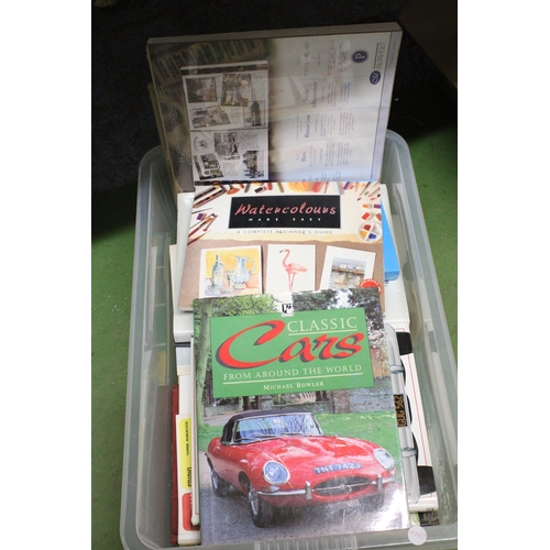 1147 - A QUANTITY OF BOOKS TO INCLUDE GARDENING, PAINTING, CARS, COLLECTABLES, ETC