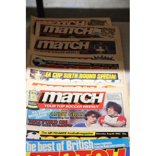 1201 - TEN 1980'S MATCH FOOTBALL MAGAZINE'S TO INCLUDE FA CUP SPECIALS