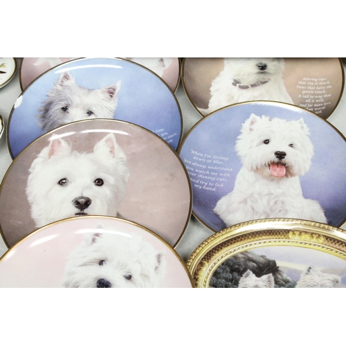 1203 - A COLLECTION OF DANBURY MINT COLLECTOR'S PLATES FROM THE POETRY OF THE WESTIE COLLECTION RIMMED WITH... 