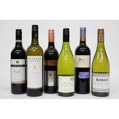 505 - A MIXED LOT TO INCLUDE THREE BOTTLES OF WHITE WINE TO INCLUDE ROROA NEW ZEALAND 2016, LIMITED RELEAS... 