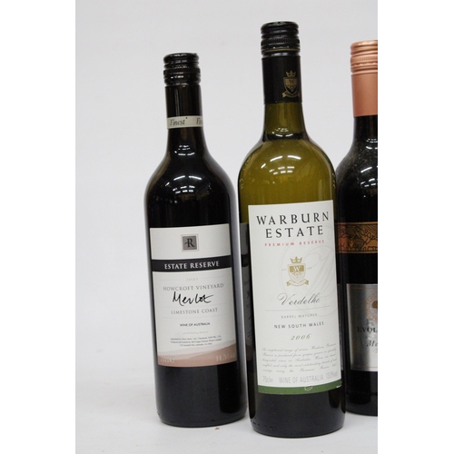 505 - A MIXED LOT TO INCLUDE THREE BOTTLES OF WHITE WINE TO INCLUDE ROROA NEW ZEALAND 2016, LIMITED RELEAS... 