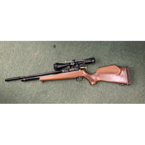 94 - A DAYSTATE HUNTSMAN MK2 0.22 AIR RIFLE WITH PARKER -HALE SOUND MODERATOR AND AGS 3-9X50 ILLUMINATED ... 