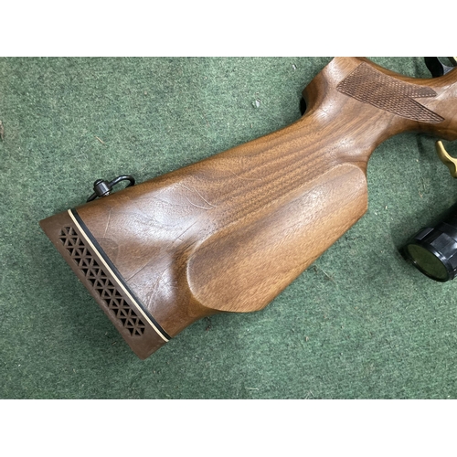 94 - A DAYSTATE HUNTSMAN MK2 0.22 AIR RIFLE WITH PARKER -HALE SOUND MODERATOR AND AGS 3-9X50 ILLUMINATED ... 