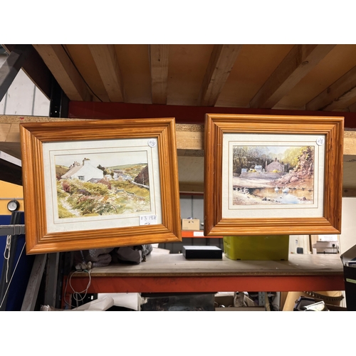 1318A - TWO FRAMED  WATERCOLOURS OF THE COUNTRYSIDE BY ANN WHALLEY AND ROB WILLIAMS