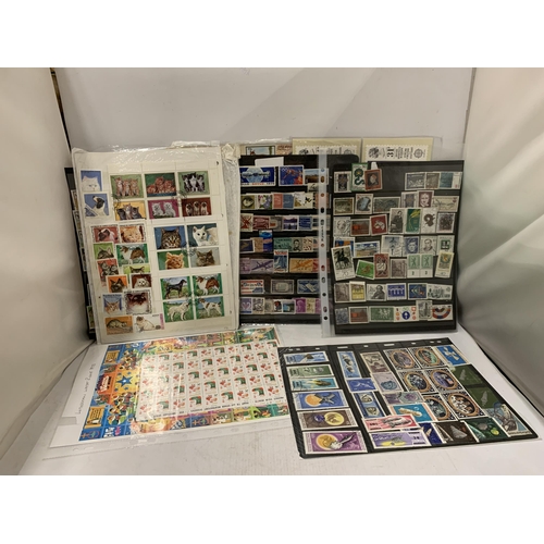 736 - A LOCAL DECEASED DEALER’S STOCK OF STAMPS ARRANGED ON STOCKSHEETS TO INCLUDE : USA, THEMATICS, SWITZ... 