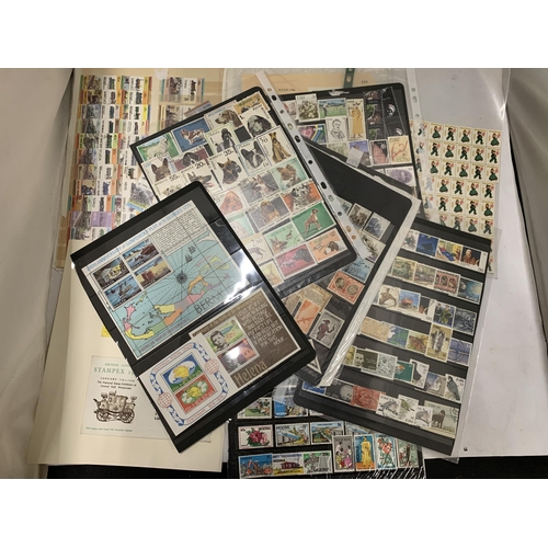 737 - A LOCAL DECEASED DEALER’S STOCK OF STAMPS ARRANGED ON STOCKSHEETS TO INCLUDE : USA, EIRE, COMMONWEAL... 