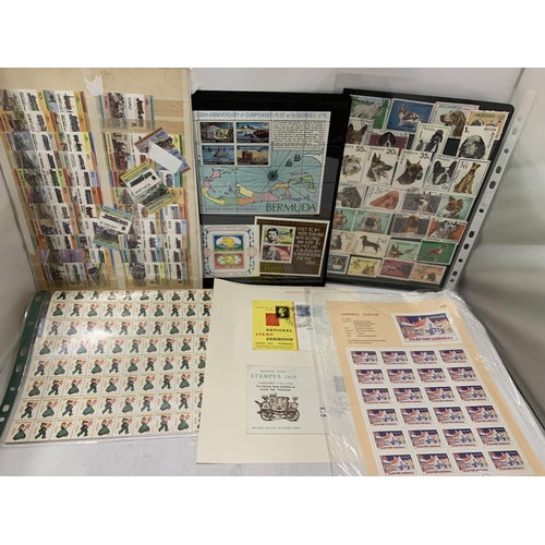 737 - A LOCAL DECEASED DEALER’S STOCK OF STAMPS ARRANGED ON STOCKSHEETS TO INCLUDE : USA, EIRE, COMMONWEAL... 