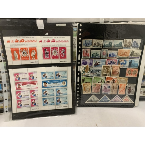 737 - A LOCAL DECEASED DEALER’S STOCK OF STAMPS ARRANGED ON STOCKSHEETS TO INCLUDE : USA, EIRE, COMMONWEAL... 