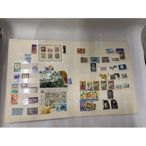 739 - A LOCAL DECEASED DEALER’S STOCK OF STAMPS ARRANGED ON STOCKSHEETS  TO INCLUDE : CYPRUS