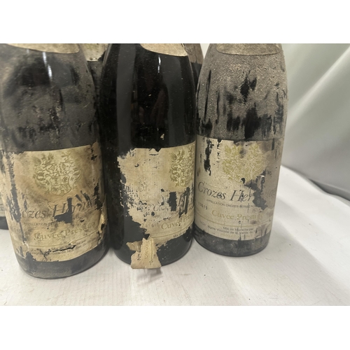 375A - SEVEN BOTTLES OF CROZES-HERMITAGE 1987.