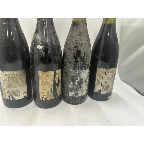 375A - SEVEN BOTTLES OF CROZES-HERMITAGE 1987.