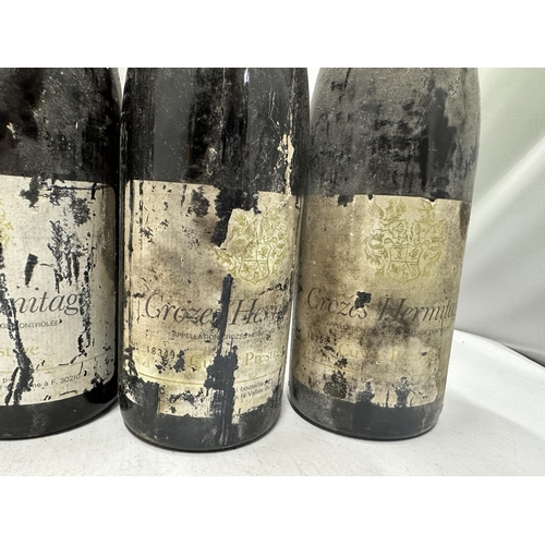 375A - SEVEN BOTTLES OF CROZES-HERMITAGE 1987.