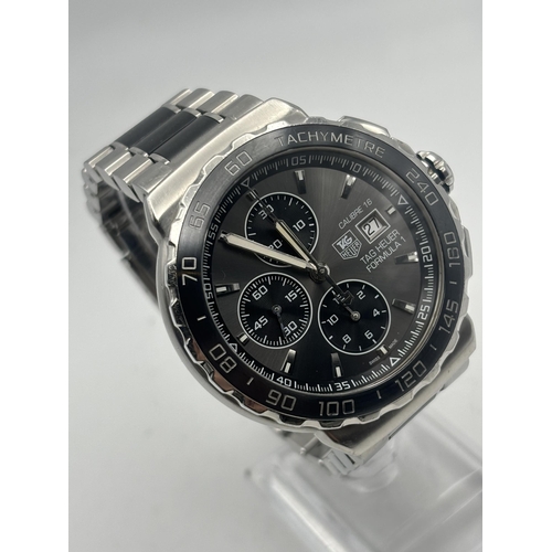 522 - A TAG HEUER F1 AUTOMATIC CHRONOGRAPH CAU2010 MEN'S WRIST WATCH CALIBRE 16, WORKING ORDER KEEPING TIM... 