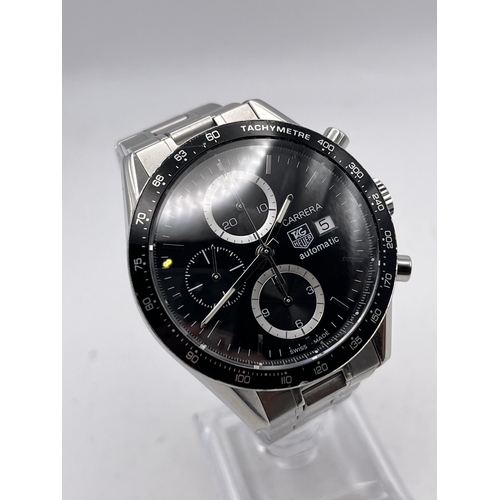 525 - A TAG HEUER CARRERA AUTOMATIC CHRONOGRAPH CV2010-0 MENS WRIST WATCH WORKING AND KEPT TIME FOR 24 HOU... 