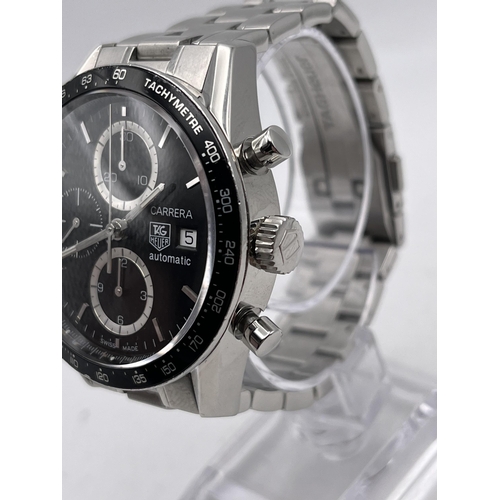 525 - A TAG HEUER CARRERA AUTOMATIC CHRONOGRAPH CV2010-0 MENS WRIST WATCH WORKING AND KEPT TIME FOR 24 HOU... 