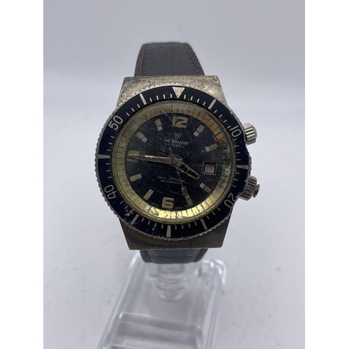 535 - A 1970'S NEWMARK COMPRESSOR MEN'S 41MM DIVERS WRISTWATCH