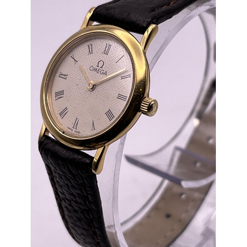 544 - A VINTAGE OMEGA DE VILLE LADIES QUARTZ WRISTWATCH