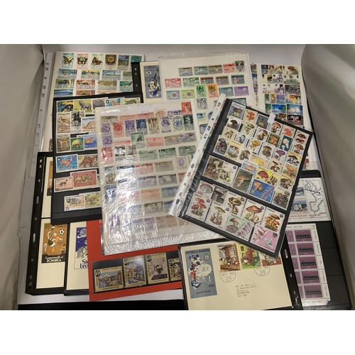 738 - A LOCAL DECEASED DEALER’S STOCK OF STAMPS ARRANGED ON STOCKSHEETS TO INCLUDE : NYASALAND, ST. VINCEN... 