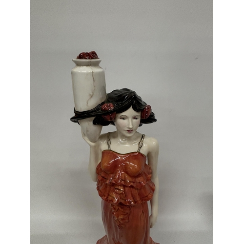 854 - A BOXED MINTON FIGURINE - THE LADY WITH THE VASE - LIMITED EDITION 50/250