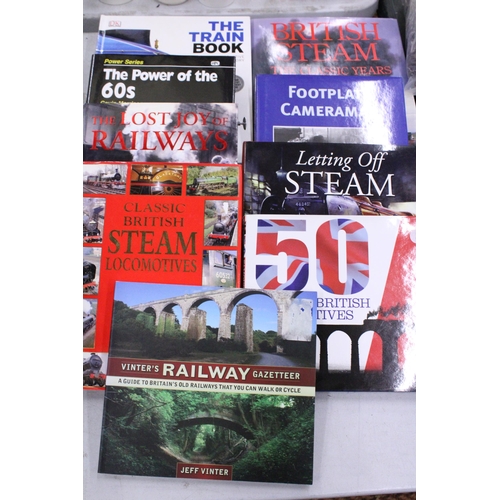 934 - NINE AS NEW STEAM TRAIN AND RAILWAY BOOKS