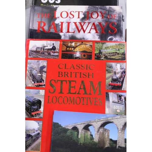 934 - NINE AS NEW STEAM TRAIN AND RAILWAY BOOKS