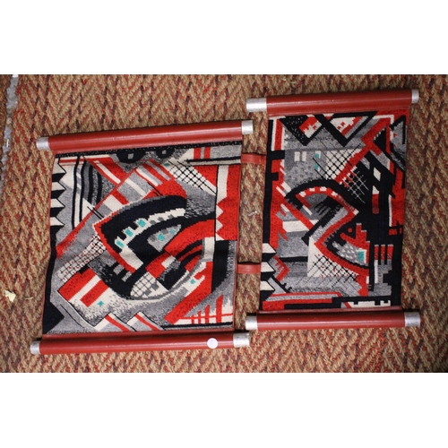 955 - TWO WOVEN WALL HANGINGS