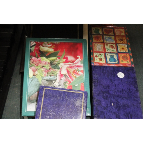 1075 - NINE POSTCARD ALBUMS WITH INSERTS