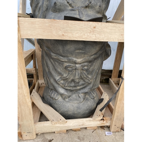 1671 - A CEMENT FIBRE KONTHE STANDING BUDHA (H:100CM)