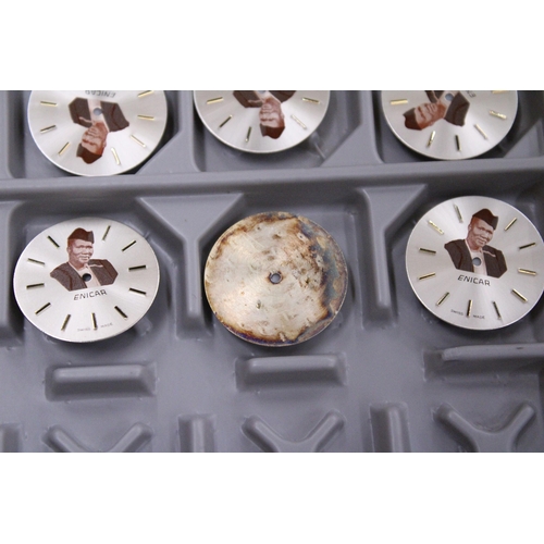 175 - NINETY FIVE VINTAGE ENICAR WATCH DIALS - 679-678