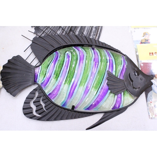 247 - TWO METAL FISH WALL HANGINGS