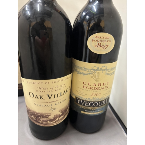 348 - SIX BOTTLES OF RED WINE TO INCLUDE KMV ROODEBERG WINE OF WESTERN CAPE 2003, OAK VILLAGE VINTAGE RESE... 