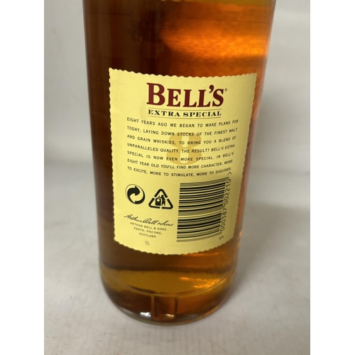 409 - A LITRE BOTTLE OF BELL'S EXTRA SPECIAL OLD SCOTCH WHISKY AGED 8 YEARS