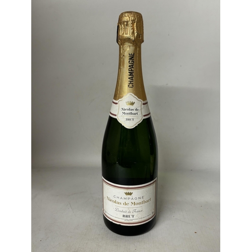 402 - A BOTTLE OF NICOLAS DE MONTBART BRUT CHAMPAGNE